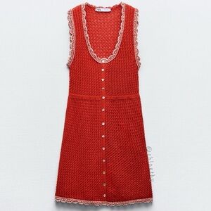 Zara Pointelle Mini dress